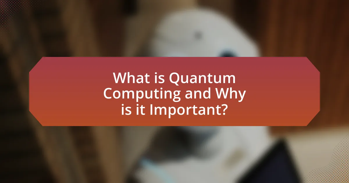 What is Quantum Computing and Why is it Important?